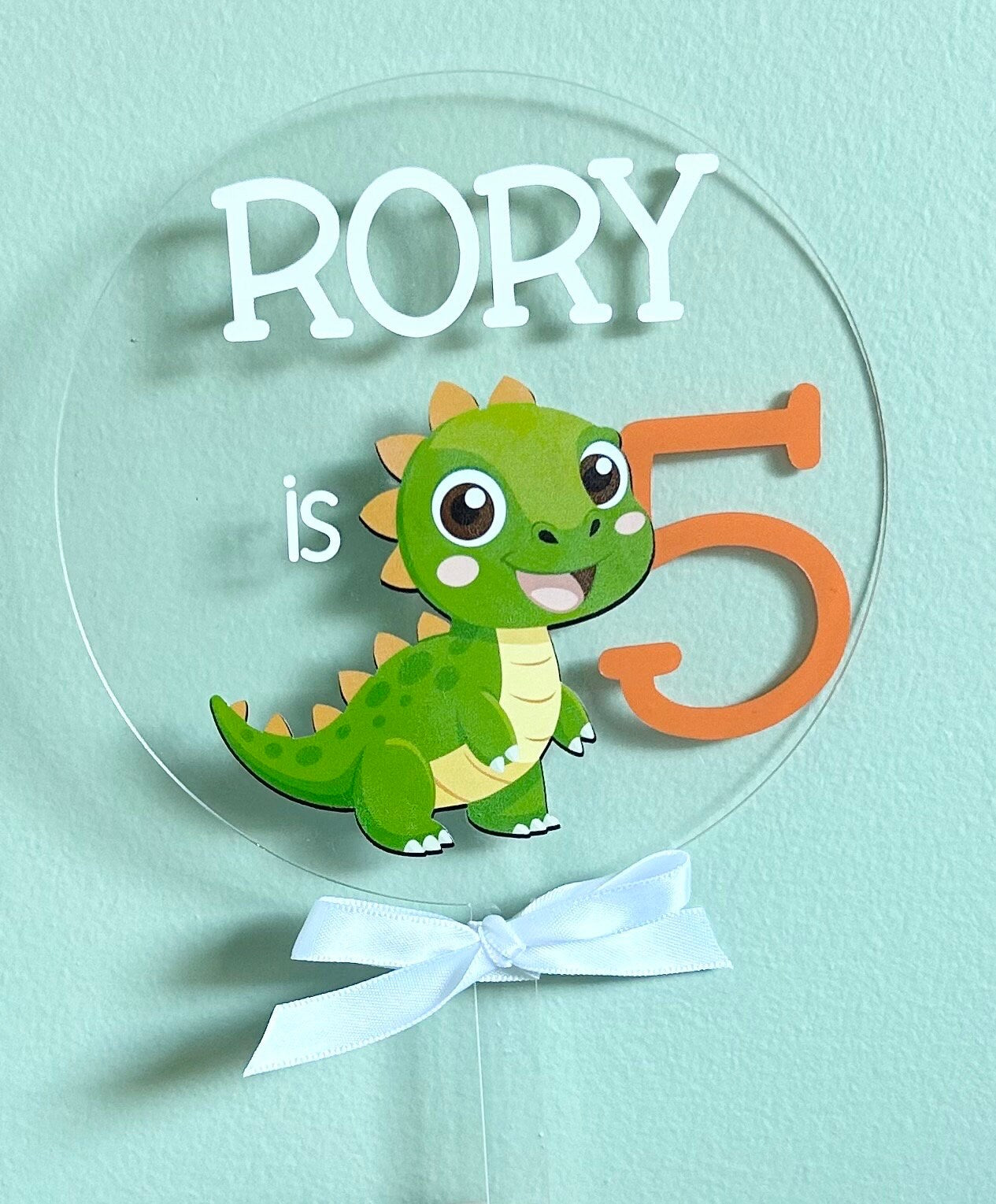 Personalised Dinosaur Cake Topper