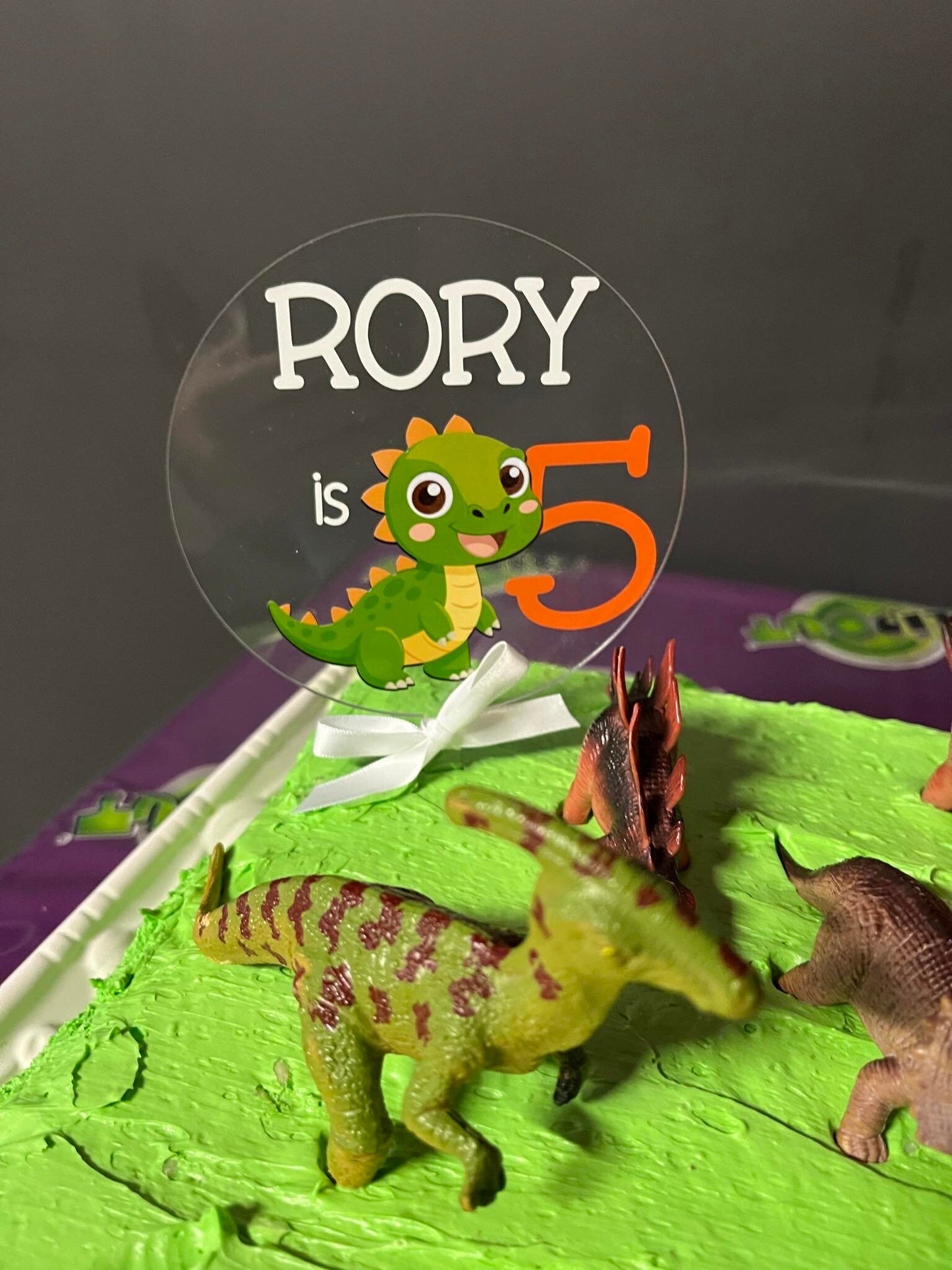 Personalised Dinosaur Cake Topper