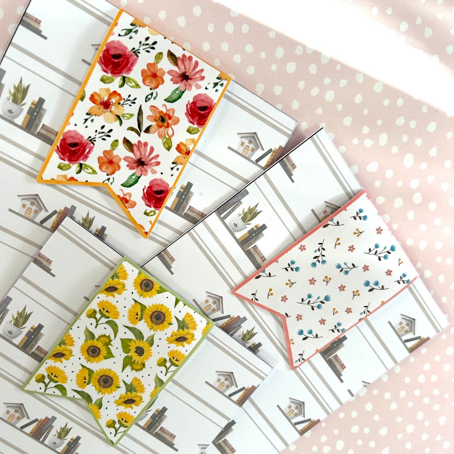 Floral Magnetic Bookmarks