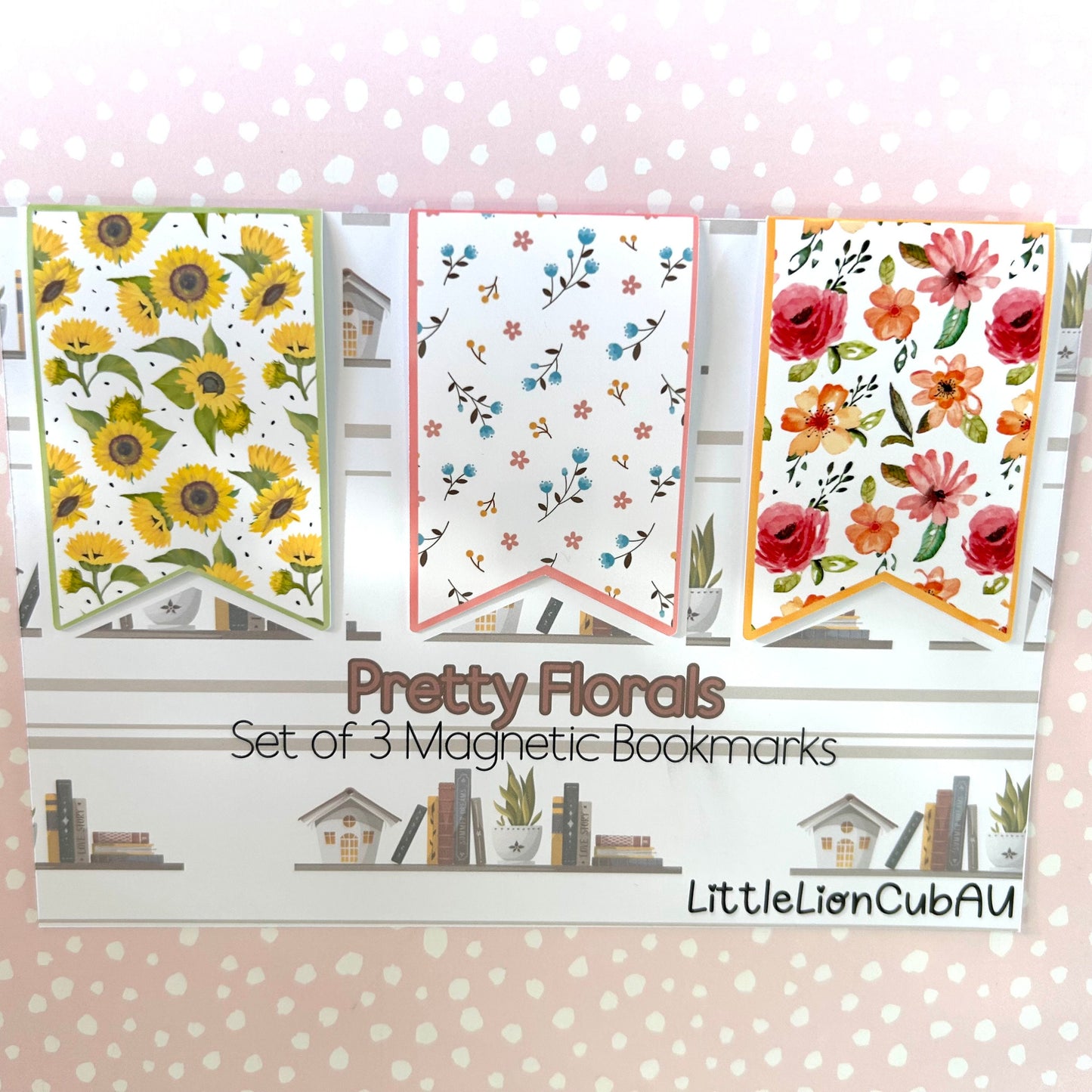 Floral Magnetic Bookmarks